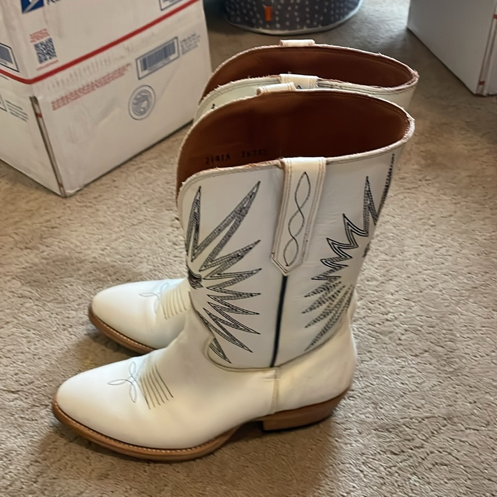 Mezcalero mezcal white cowboy boots size 8.5 - Picture 12 of 14